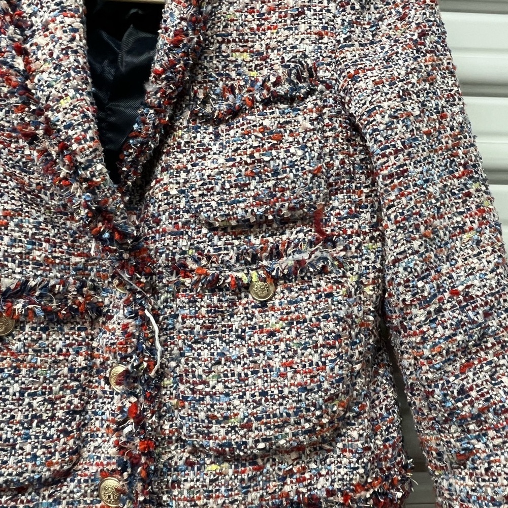 Zara Women's Tweed Jacket - Multicolor Size S - Picture 2 of 13